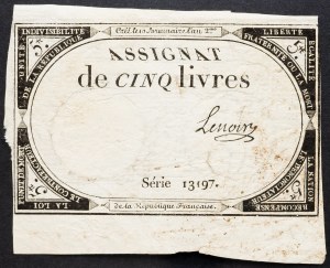 Francia, 5 Livres 1793