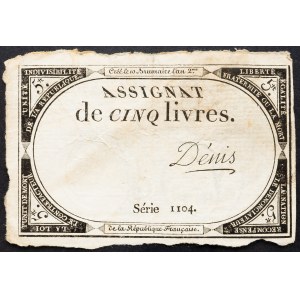 France, 5 Livres 1793