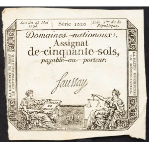 France, 50 Sols 1793
