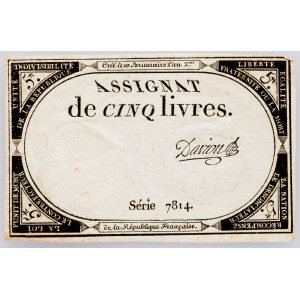 France, 5 Livres 1793
