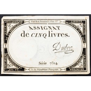 France, 5 Livres 1793