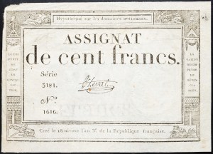 Frankreich, 100 Francs 1795