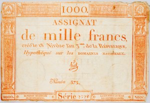 Francja, 1000 franków 1795