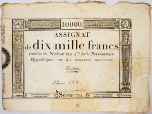 Francja, 10000 franków 1795