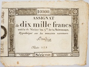 France, 10000 Francs 1795