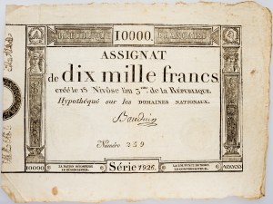 Francja, 10000 franków 1795