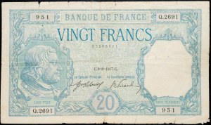 France, 20 Francs 1917