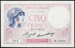 Francia, 5 franchi 1933