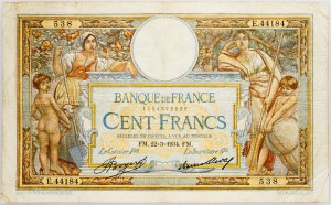 Frankreich, 100 Francs 1934