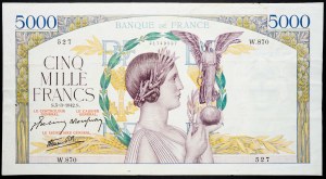 Francie, 5000 franků 1934