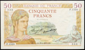 Francja, 50 franków 1935