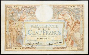 Francie, 100 franků 1936