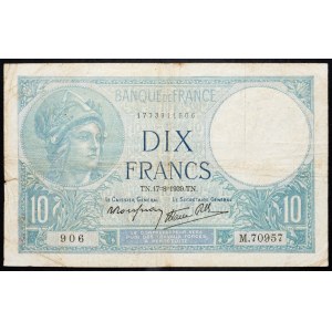 France, 10 Francs 1939