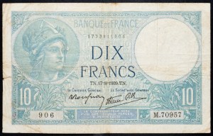France, 10 Francs 1939