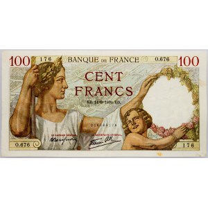 France, 100 Francs 1939