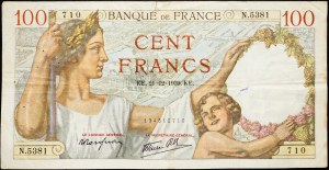 France, 100 Francs 1939