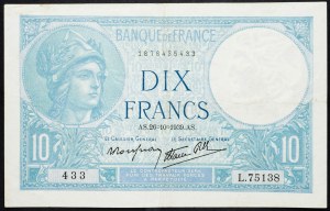 Francúzsko, 10 frankov 1939