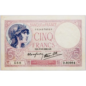 France, 5 Francs 1939