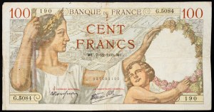 France, 100 Francs 1939