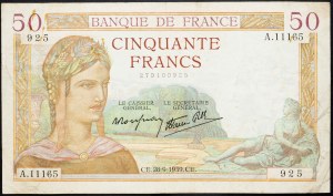 Frankreich, 50 Francs 1939