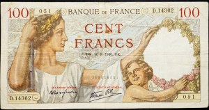 Frankreich, 100 Francs 1940