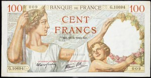 Francia, 100 franchi 1940