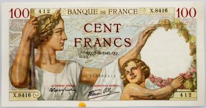 France, 100 Francs 1940