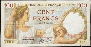 France, 100 Francs 1941