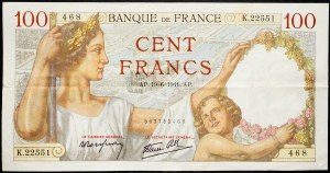 Frankreich, 100 Francs 1941