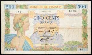 Francie, 500 franků 1941