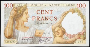 Francia, 100 franchi 1941