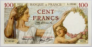 France, 100 Francs 1941