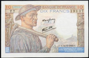 Francja, 10 franków 1942