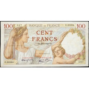 France, 100 Francs 1942