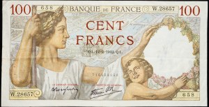 France, 100 Francs 1942