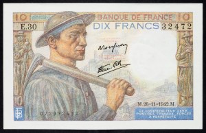 France, 10 Francs 1942