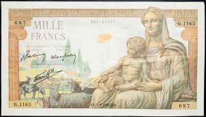 Francja, 1000 franków 1942