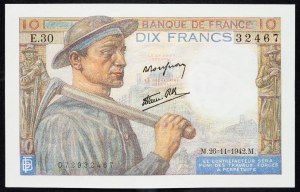 Francúzsko, 10 frankov 1942