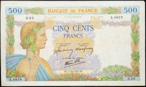 France, 500 Francs 1942