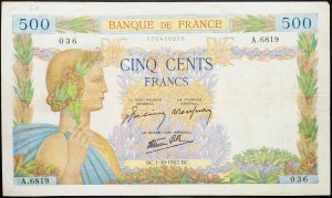 Francja, 500 franków 1942
