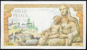 Francia, 1000 franchi 1943