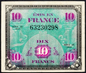 Francúzsko, 10 frankov 1944