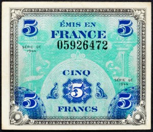 Frankreich, 5 Francs 1944