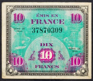 France, 10 Francs 1944