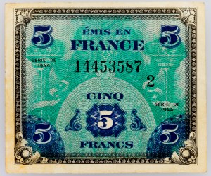 Francie, 5 franků 1944