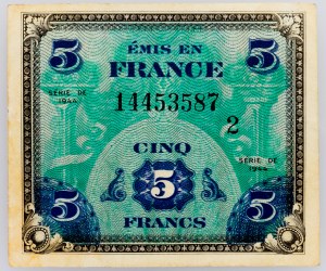 Francja, 5 franków 1944