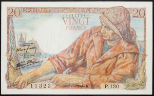 Francie, 20 franků 1944