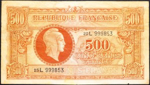 France, 500 Francs 1944