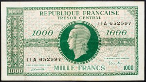 Frankreich, 1000 Francs 1945