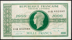 Francja, 1000 franków 1945